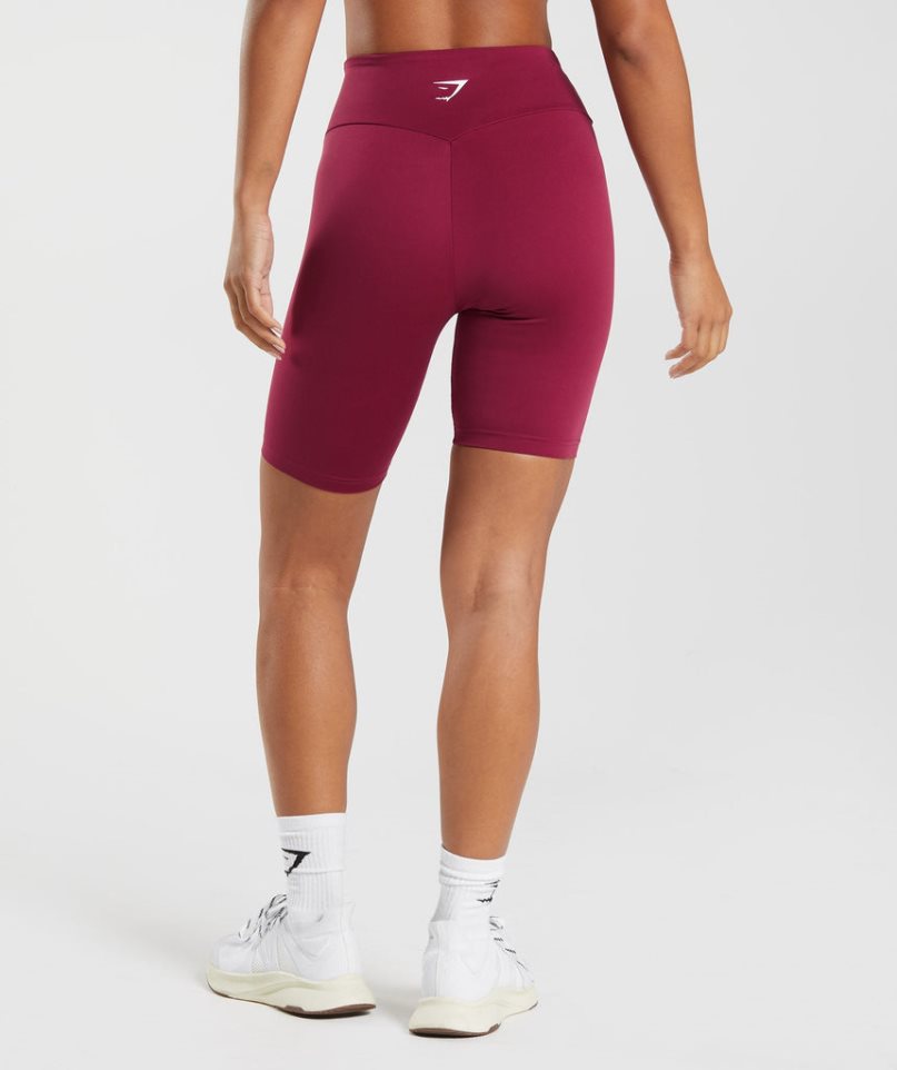 Szorty Gymshark Treningowe Cycling Damskie Fuksja | PL 760FUS